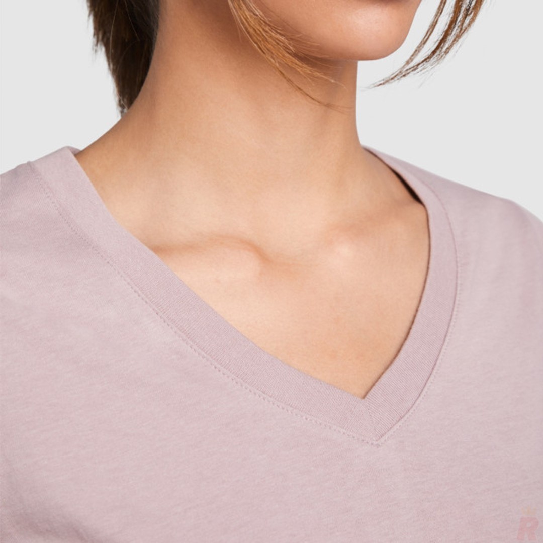 Camiseta Básica Mujer Escote Cuello Pico VICTORIA