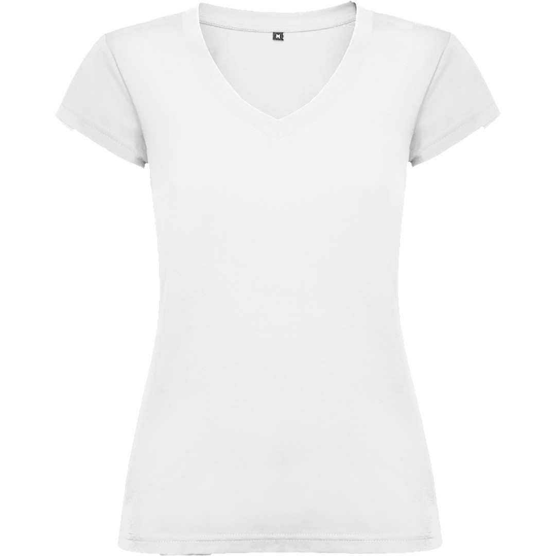 Camiseta Básica Mujer Escote Cuello Pico VICTORIA