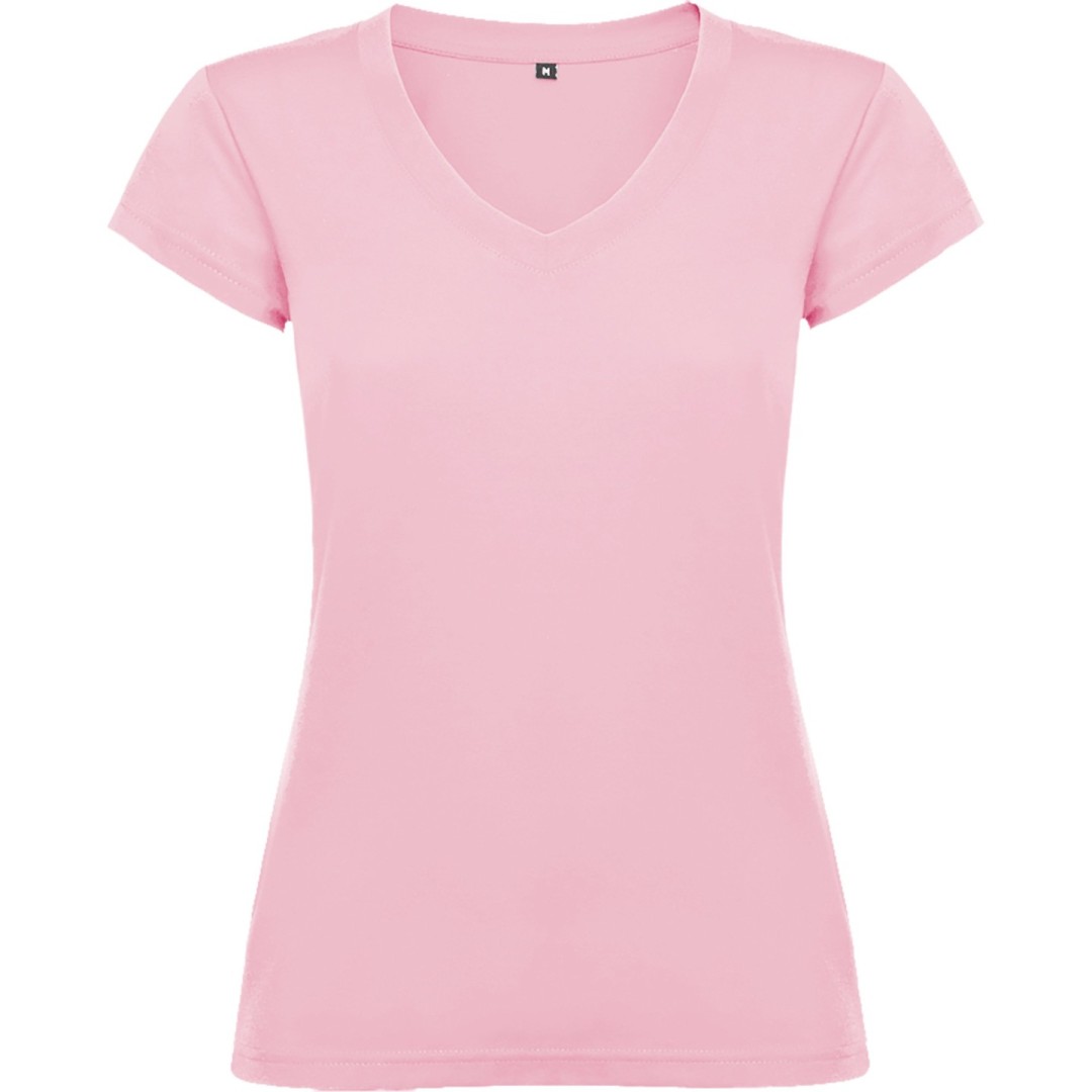 Camiseta Básica Mujer Escote Cuello Pico VICTORIA