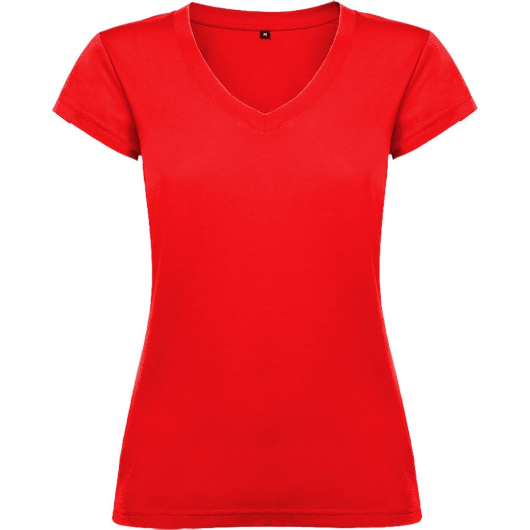 Camiseta Básica Mujer Escote Cuello Pico VICTORIA