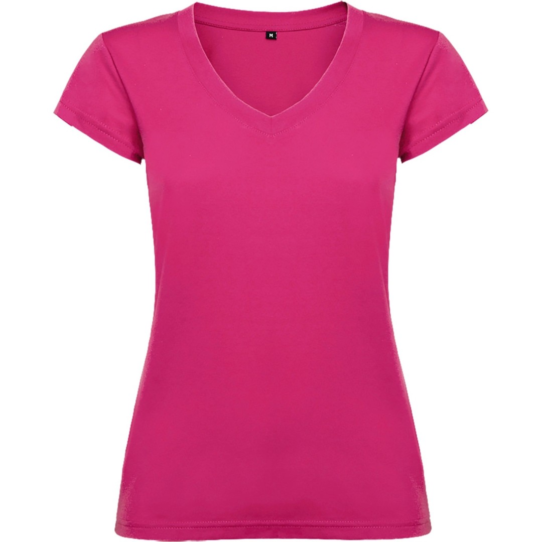 Camiseta Básica Mujer Escote Cuello Pico VICTORIA