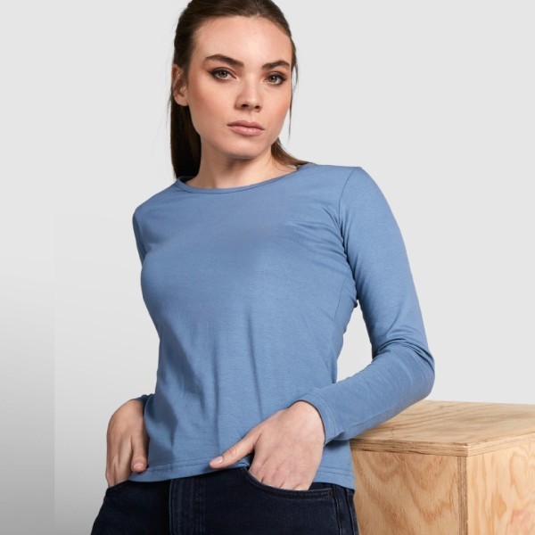 Camiseta Básica Semientallada Mujer Manga Larga EXTREME WOMAN