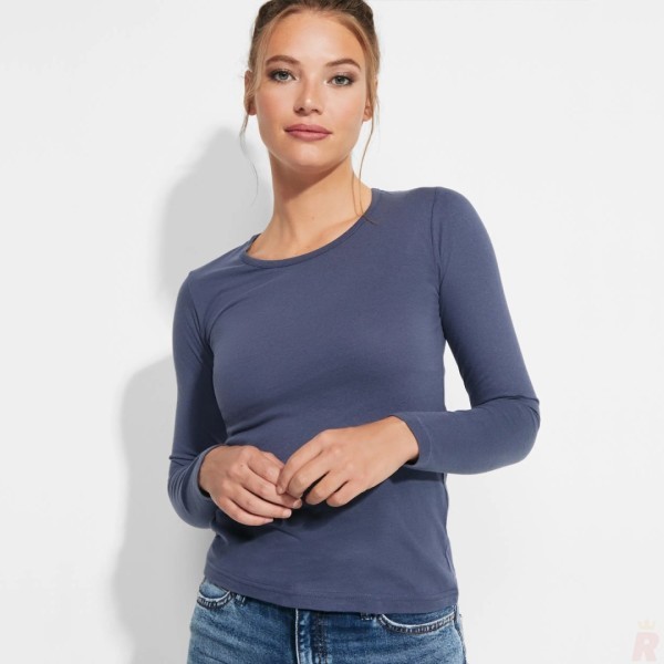 Camiseta Básica Semientallada Mujer Manga Larga EXTREME WOMAN