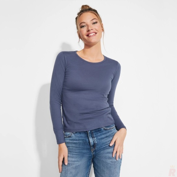 Camiseta Básica Semientallada Mujer Manga Larga EXTREME WOMAN