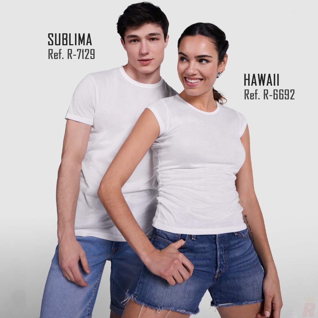 Camiseta Entallada Sublimación Mujer HAWAII