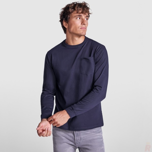 Camiseta Hombre Bolsillo Manga Larga SHIBA