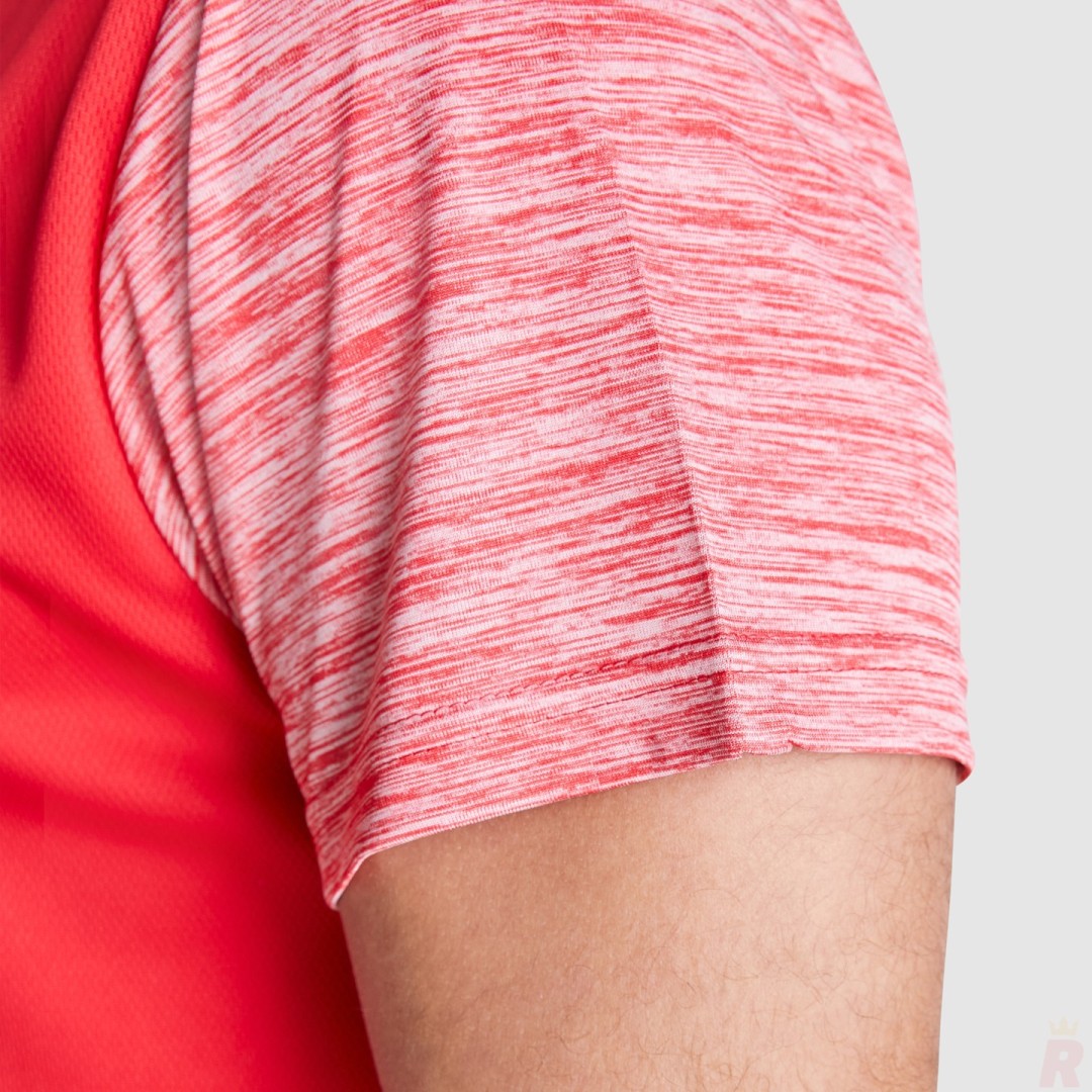 Camiseta Técnica Hombre Combinada Jaspeada...