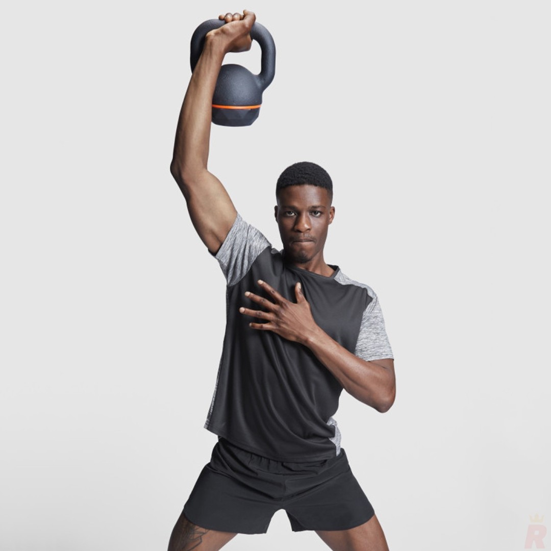 Camiseta Técnica Hombre Combinada Jaspeada...