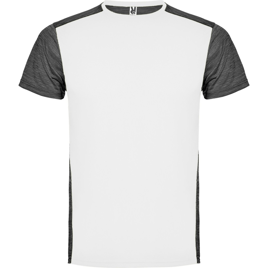 Camiseta Técnica Hombre Combinada Jaspeada...