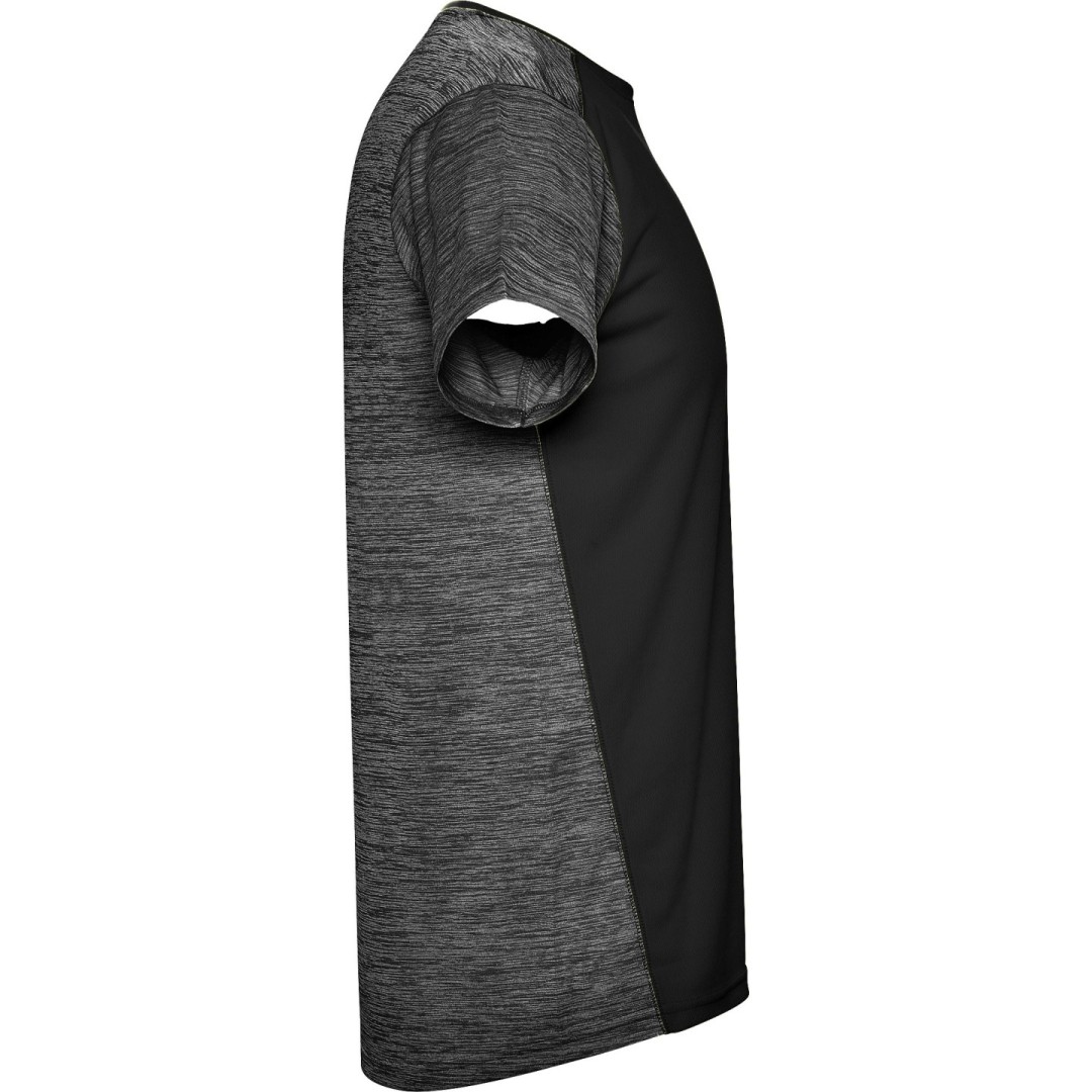 Camiseta Técnica Hombre Combinada Jaspeada...