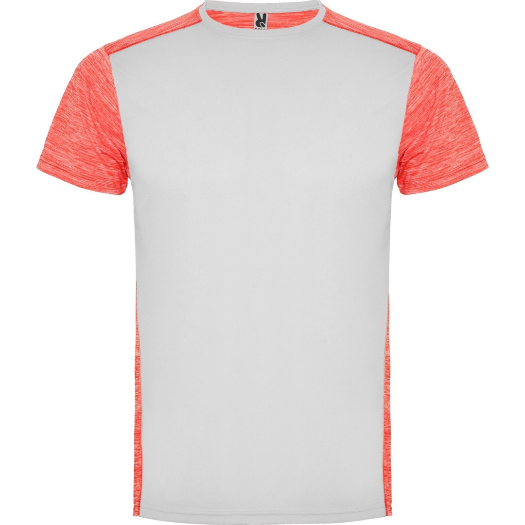 Camiseta Técnica Infantil Combinada Jaspeada...