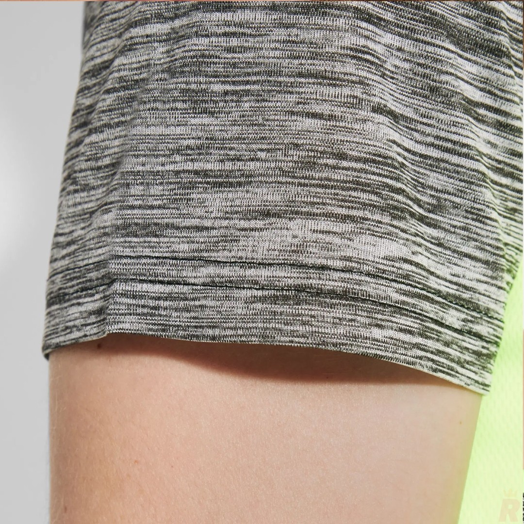 Camiseta Técnica Infantil Combinada Jaspeada...