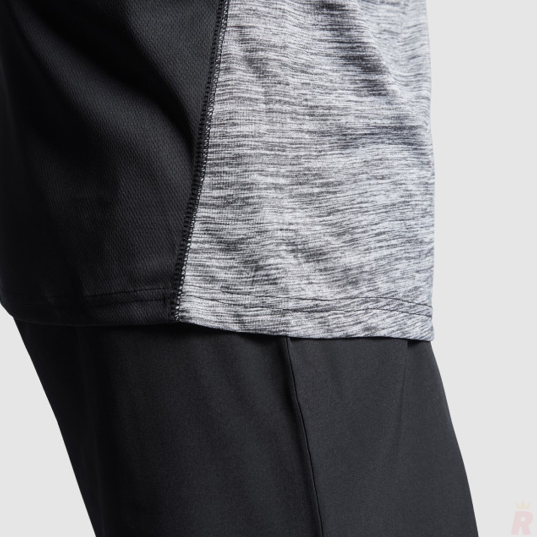 Camiseta Técnica Infantil Combinada Jaspeada...