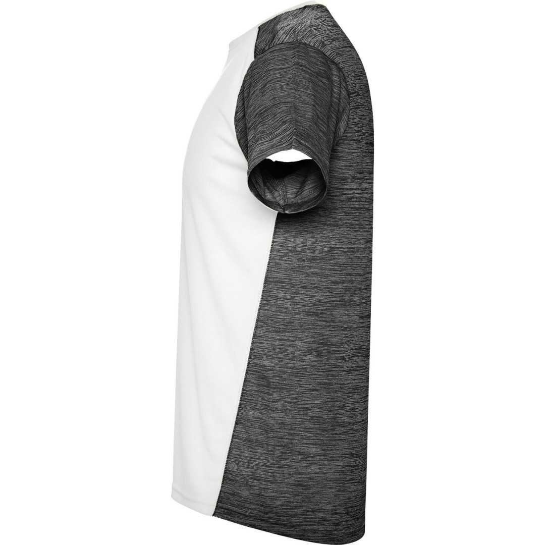 Camiseta Técnica Infantil Combinada Jaspeada...