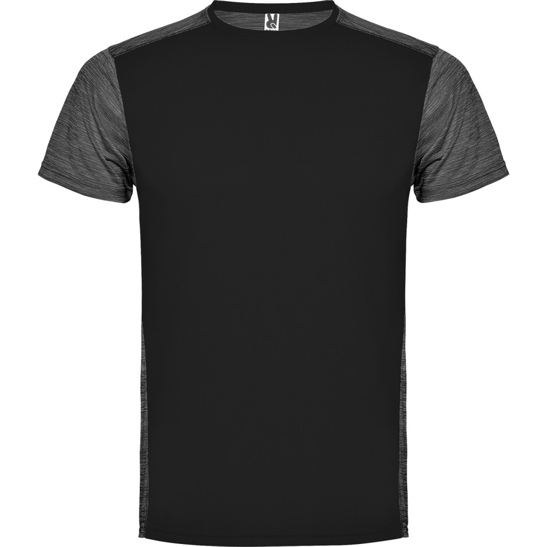 Camiseta Técnica Infantil Combinada Jaspeada...