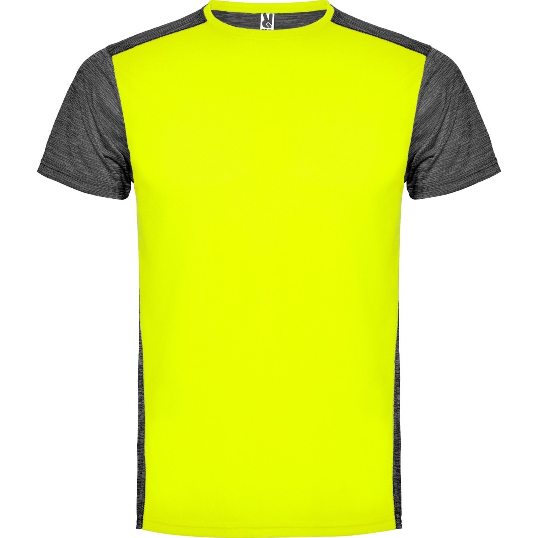 Camiseta Técnica Infantil Combinada Jaspeada...