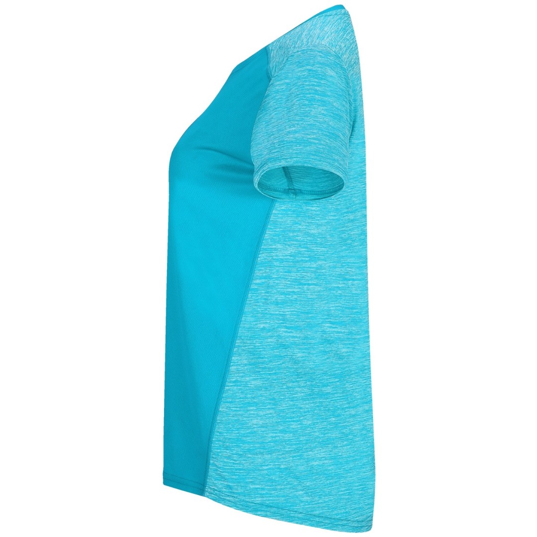 Camiseta Técnica Mujer Combinada Jaspeada...