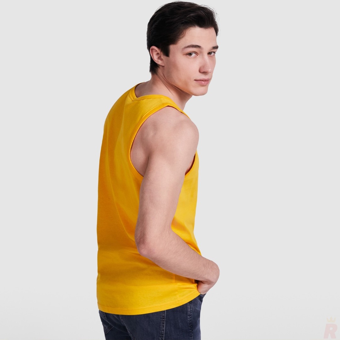 Camiseta Tirantes Anchos Hombre 100% Algodón TEXAS