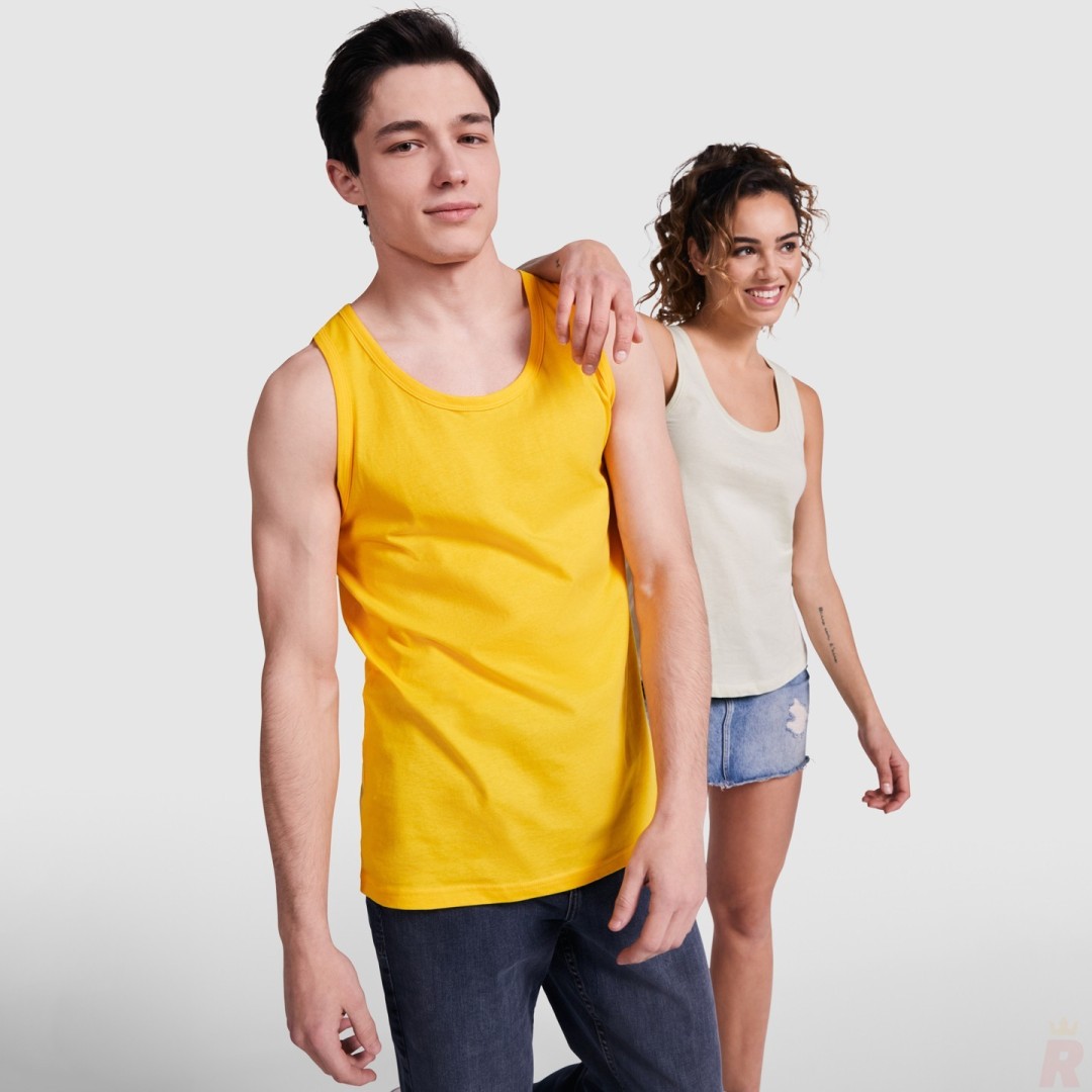 Camiseta Tirantes Anchos Hombre 100% Algodón TEXAS