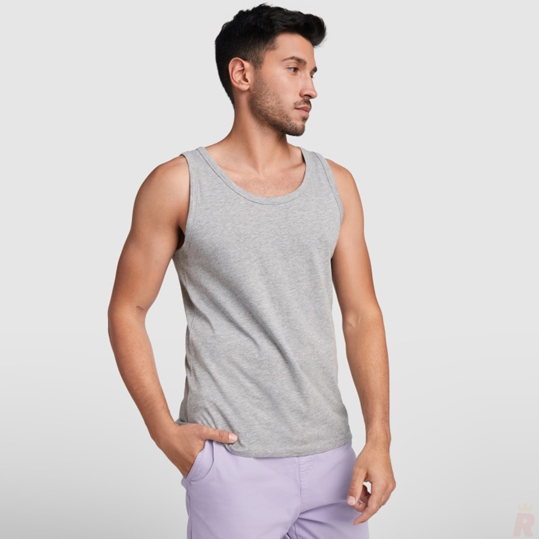 Camiseta Tirantes Anchos Hombre 100% Algodón TEXAS