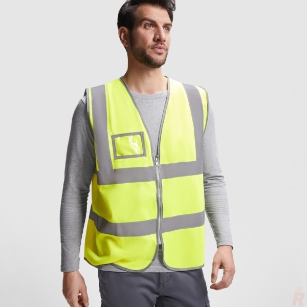 Chaleco Alta Visivilidad Bolsillo Identificación Unisex POLUX