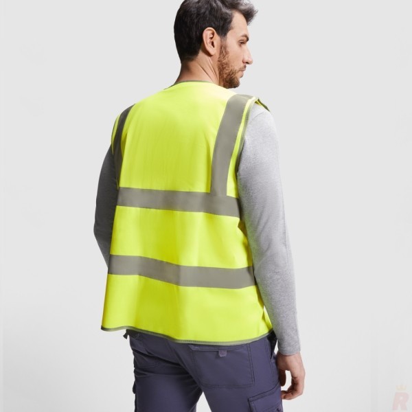 Chaleco Alta Visivilidad Bolsillo Identificación Unisex POLUX