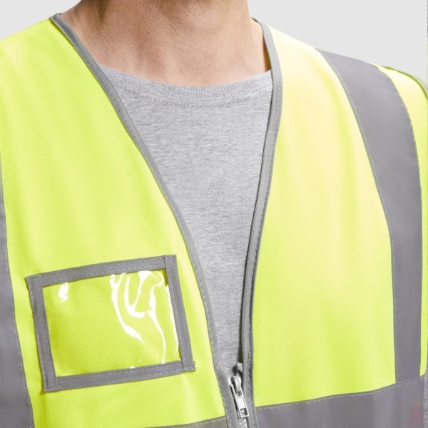 Chaleco Alta Visivilidad Bolsillo Identificación Unisex POLUX
