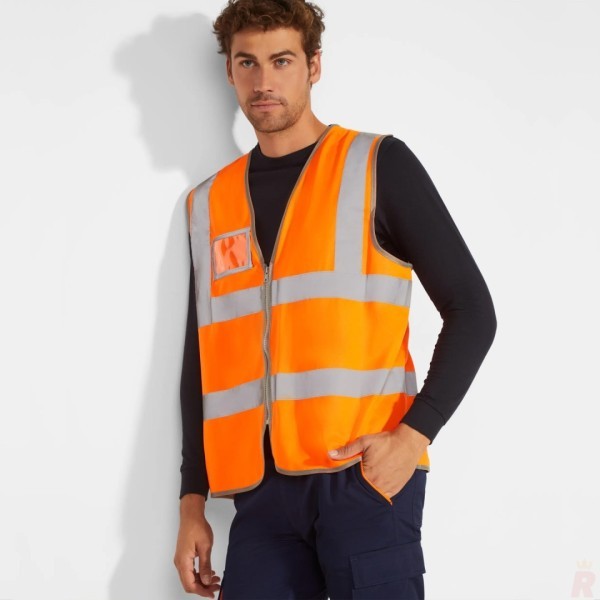 Chaleco Alta Visivilidad Bolsillo Identificación Unisex POLUX