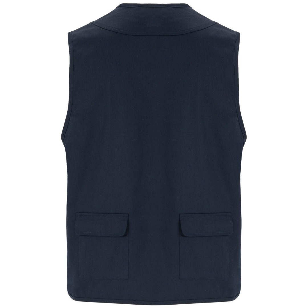 Chaleco Laboral Multibolsillos Hombre Cuello...