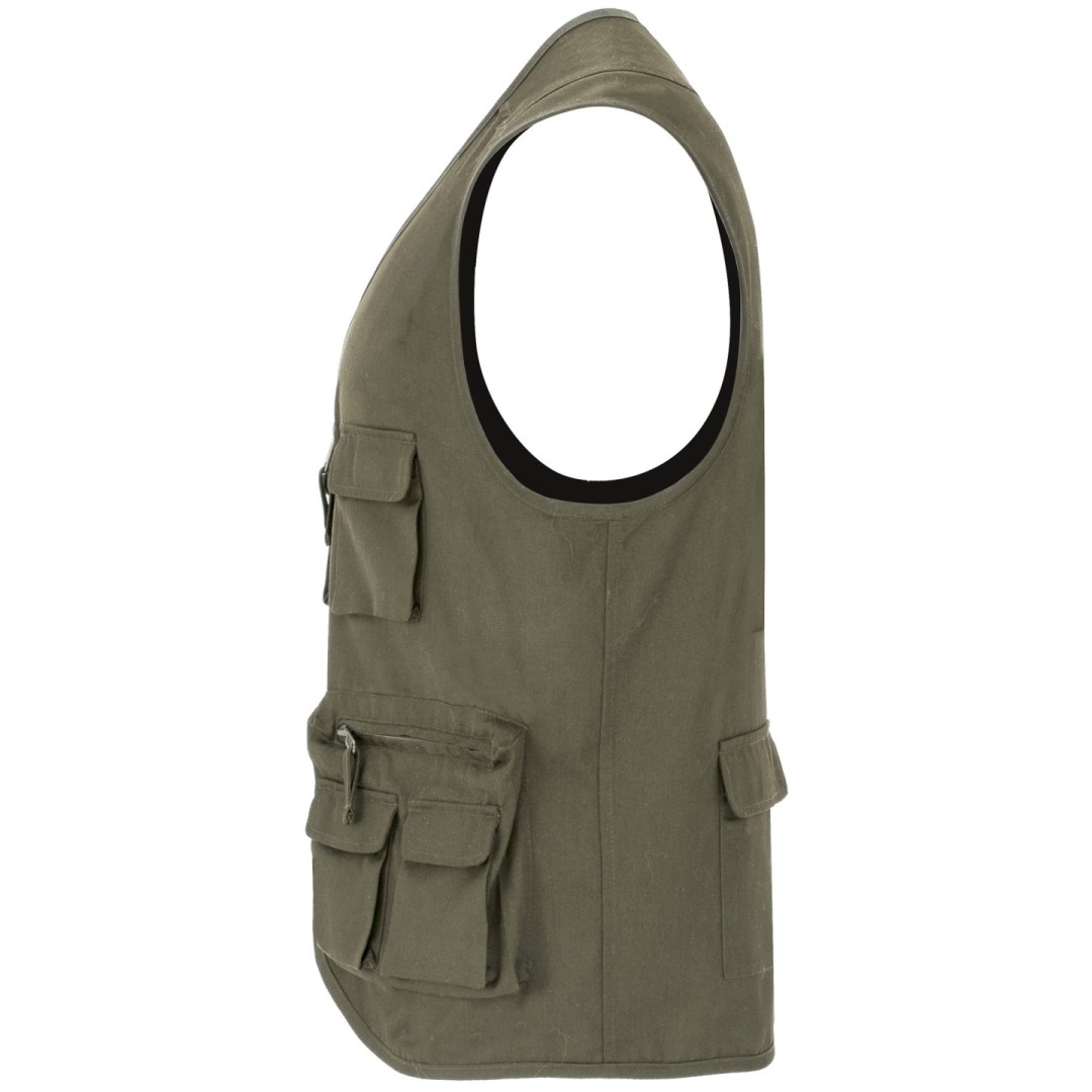 Chaleco Laboral Multibolsillos Hombre Cuello...