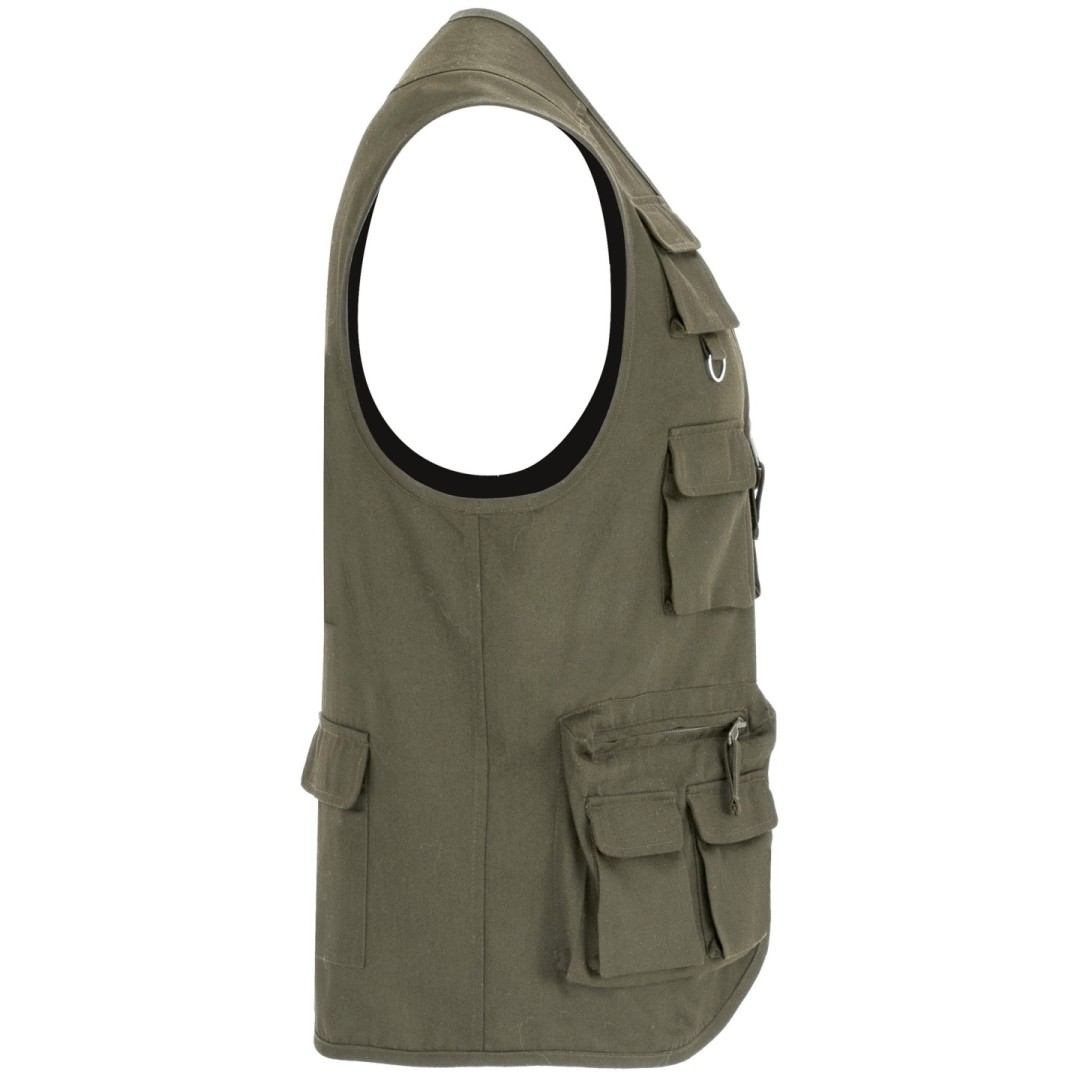 Chaleco Laboral Multibolsillos Hombre Cuello...