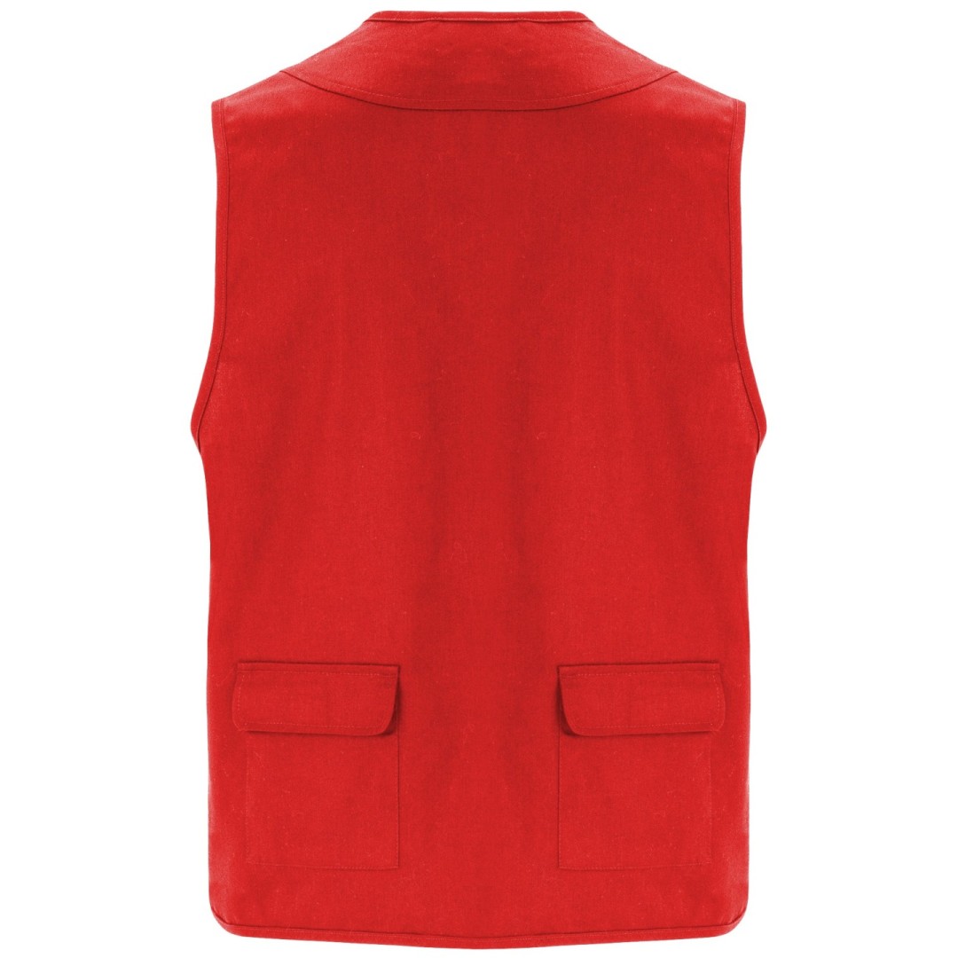 Chaleco Laboral Multibolsillos Hombre Cuello...