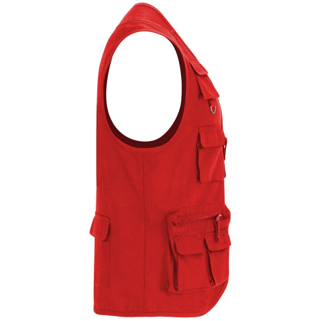 Chaleco Laboral Multibolsillos Hombre Cuello...