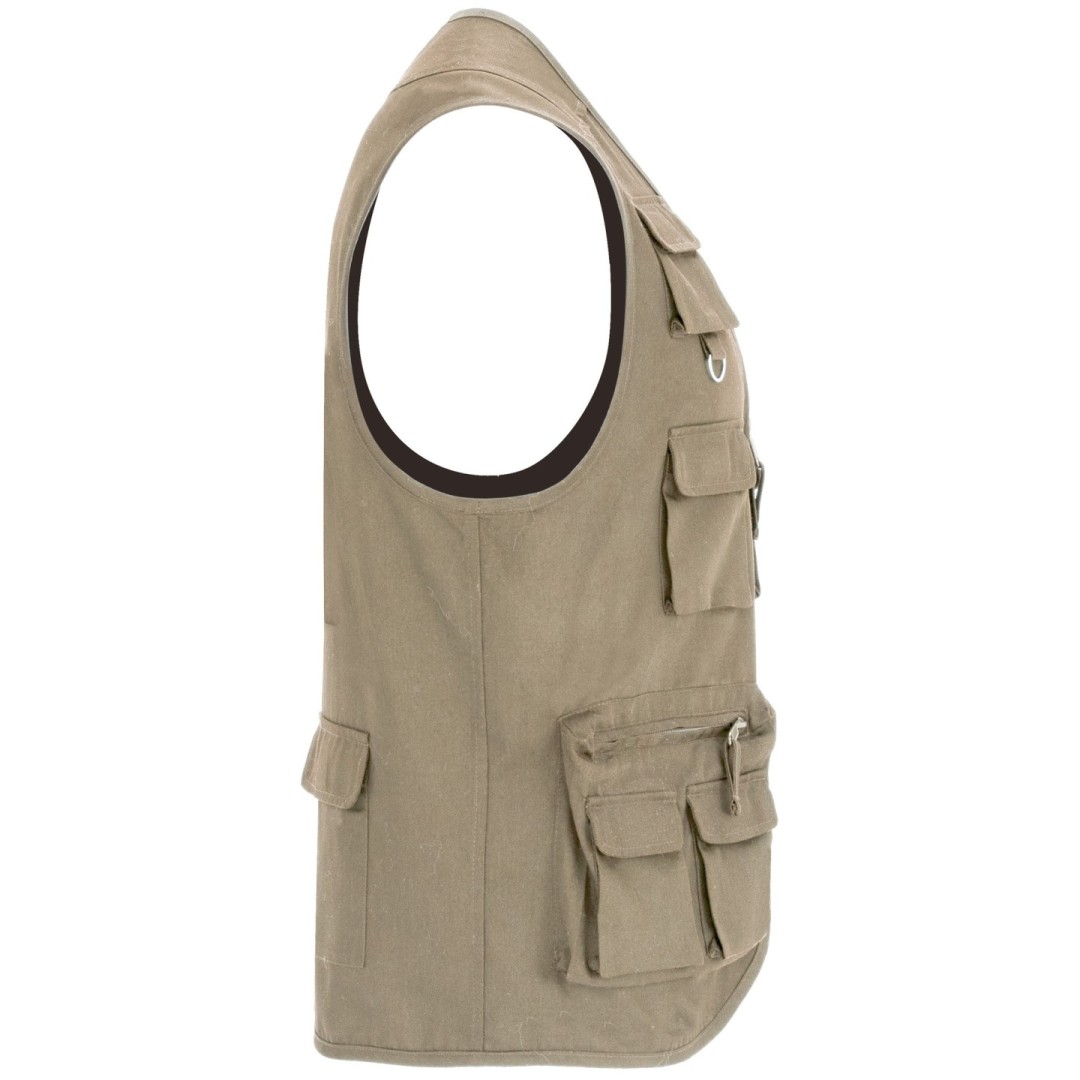 Chaleco Laboral Multibolsillos Hombre Cuello...