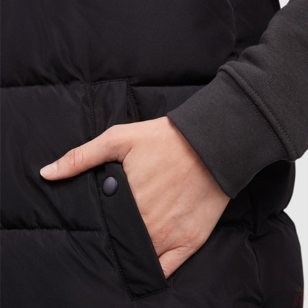 Chaleco Largo Acolchado Mujer Capucha Extraible REINE