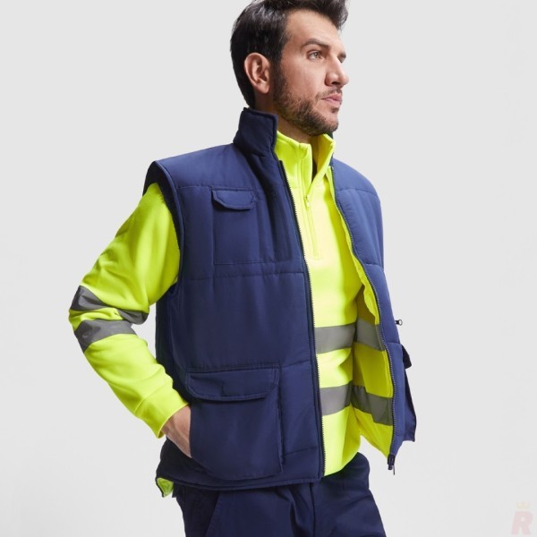 Chaleco Reversible Alta Visibilidad Multibolsillos Unisex PERSEI