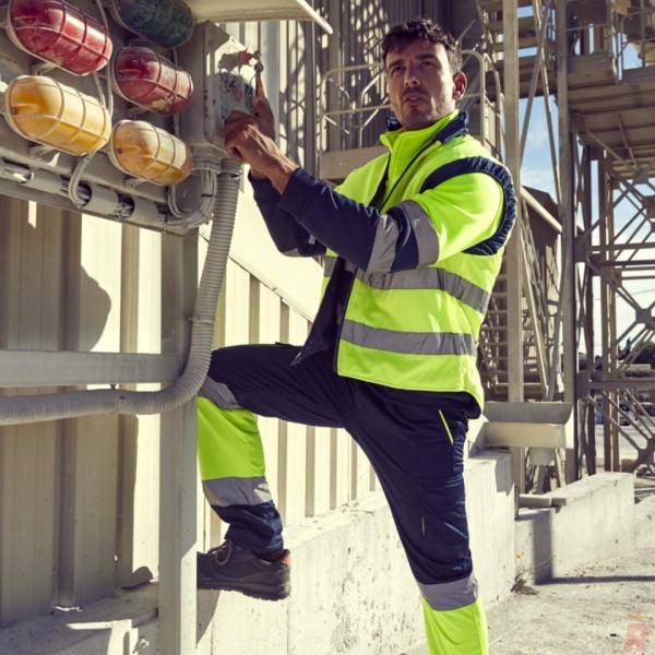 Chaleco Reversible Alta Visibilidad Multibolsillos Unisex PERSEI