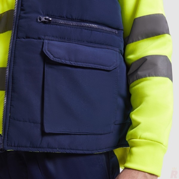 Chaleco Reversible Alta Visibilidad Multibolsillos Unisex PERSEI
