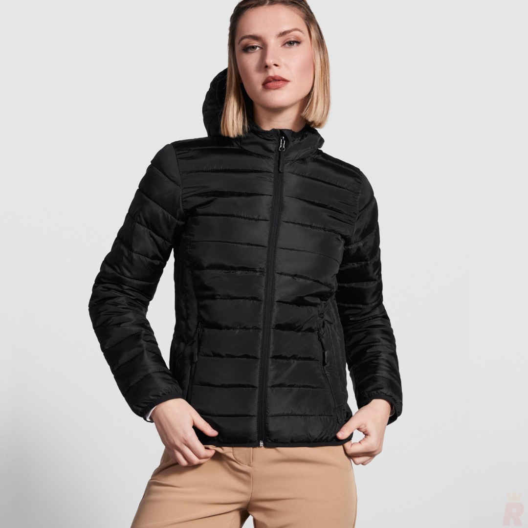 Chaqueta Acolchada Entallada Relleno Capucha...