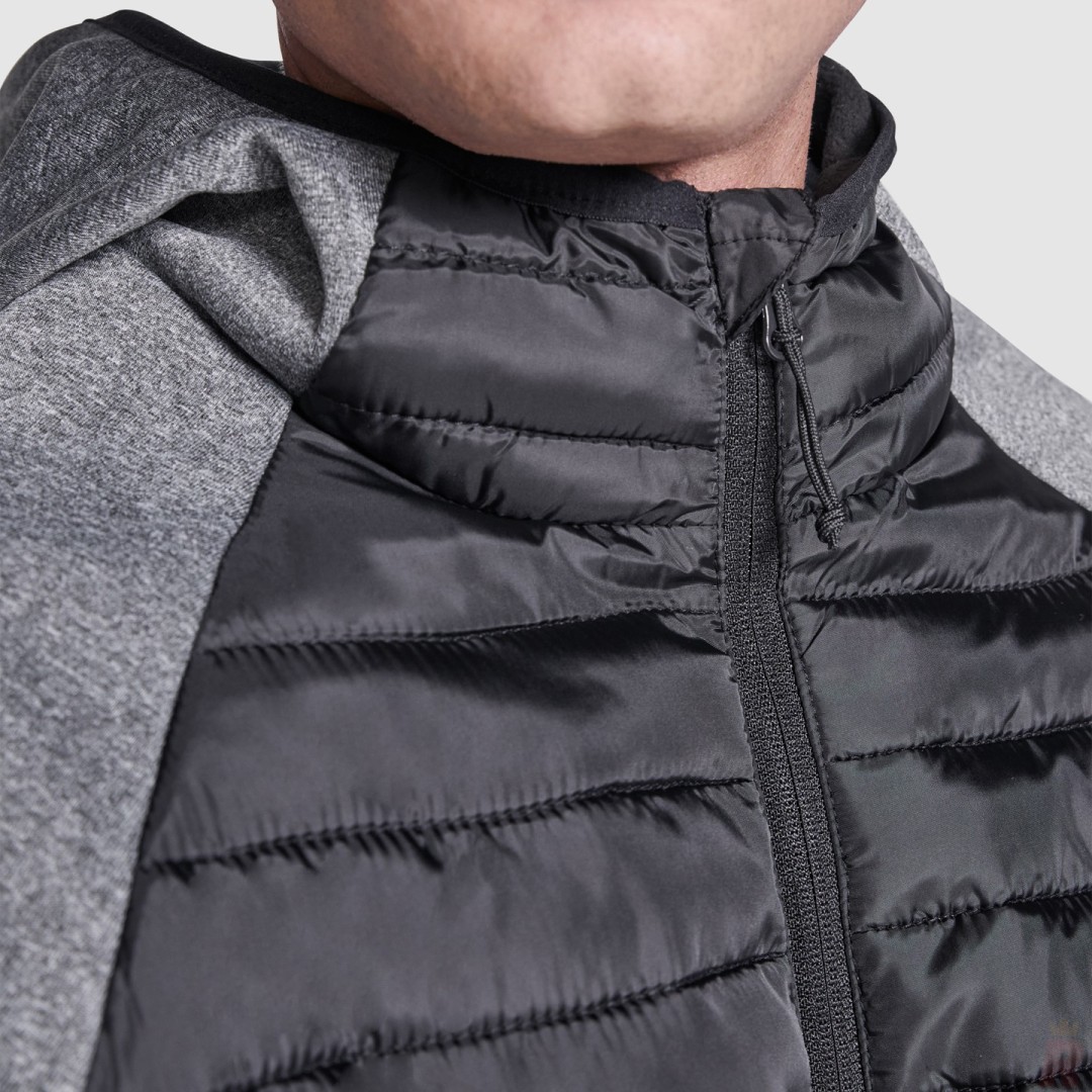 Chaqueta Combinada Acolchada Deportiva Capucha...