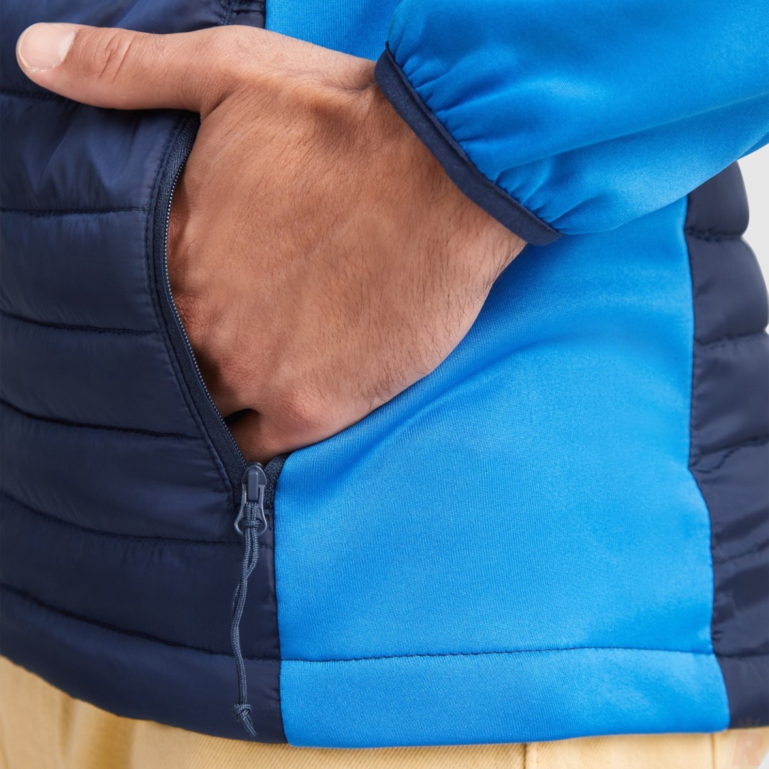 Chaqueta Combinada Acolchada Deportiva Capucha...