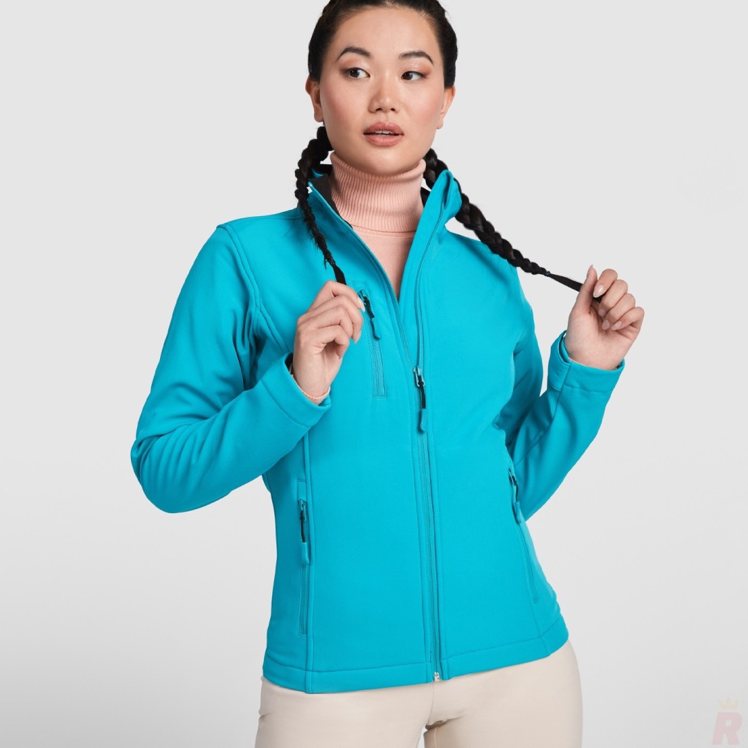 Chaqueta Entallada Softshell Forro Polar Mujer...