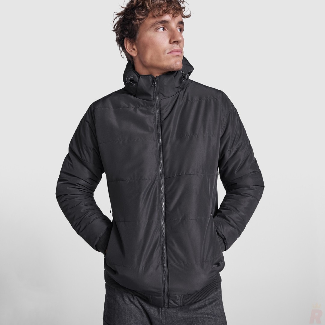 Chaqueta Impermeable Acolchada Unisex Capucha...