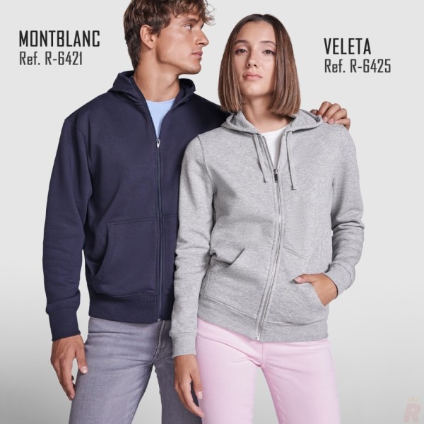 Chaqueta Sudadera Capucha Hombre Felpa Perchada MONTBLANC