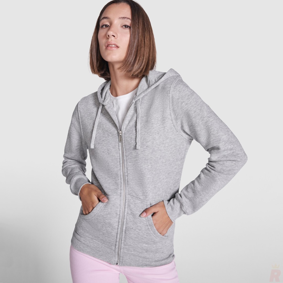 Chaqueta Sudadera Capucha Mujer Felpa Perchada...