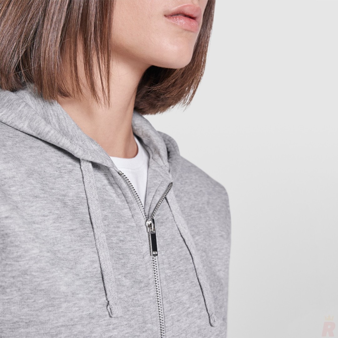 Chaqueta Sudadera Capucha Mujer Felpa Perchada...