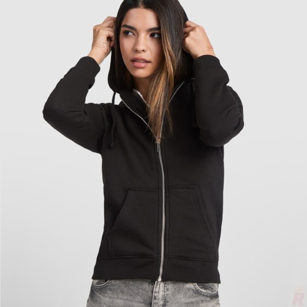 Chaqueta Sudadera Capucha Mujer Felpa Perchada VELETA