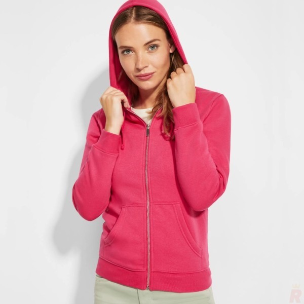 Chaqueta Sudadera Capucha Mujer Felpa Perchada VELETA