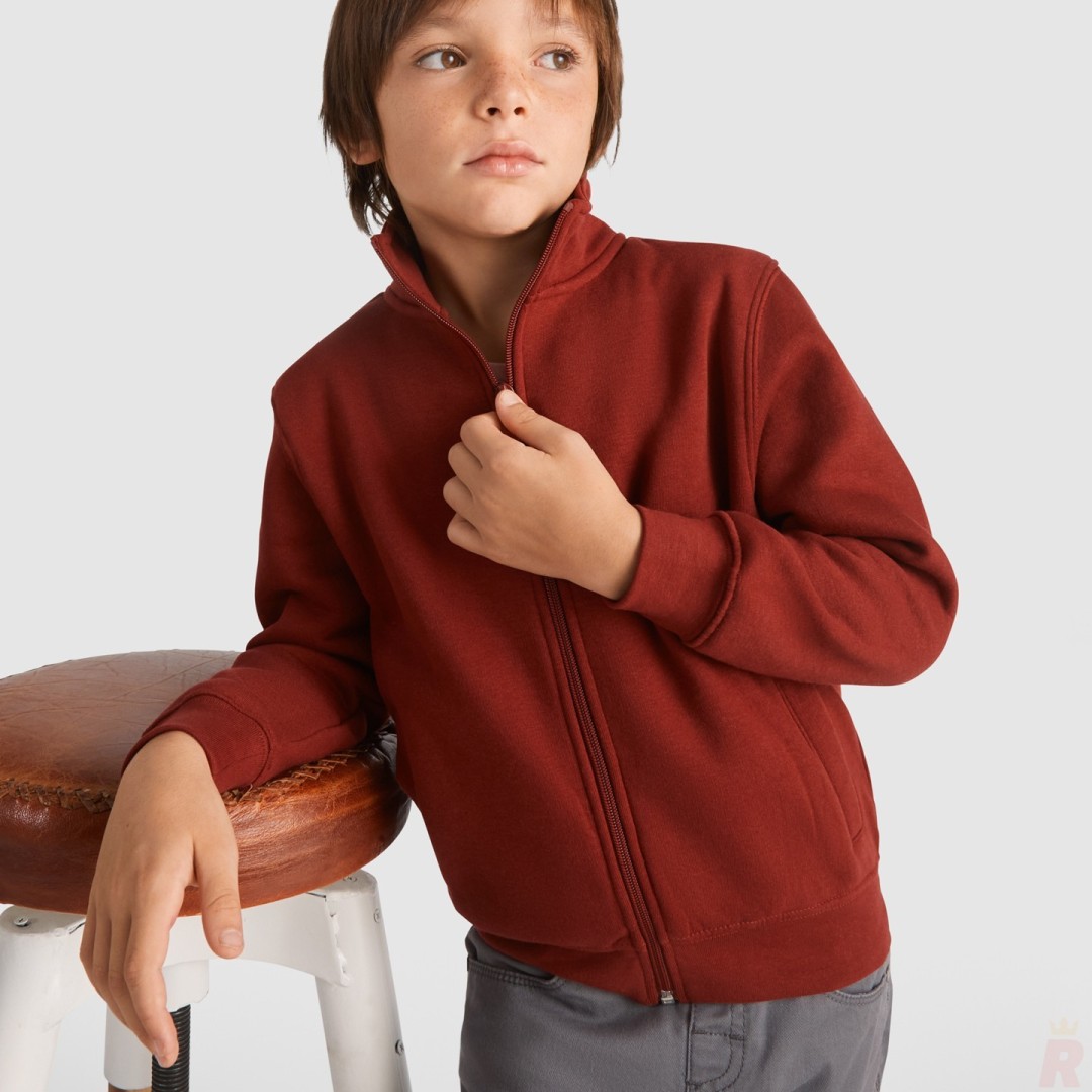 Chaqueta Sudadera Cremallera Cuello Alto...