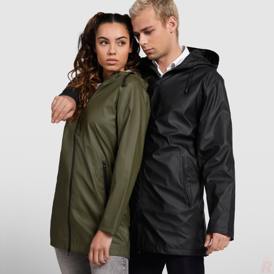 Chubasquero Impermeable Entallado Capucha Mujer...